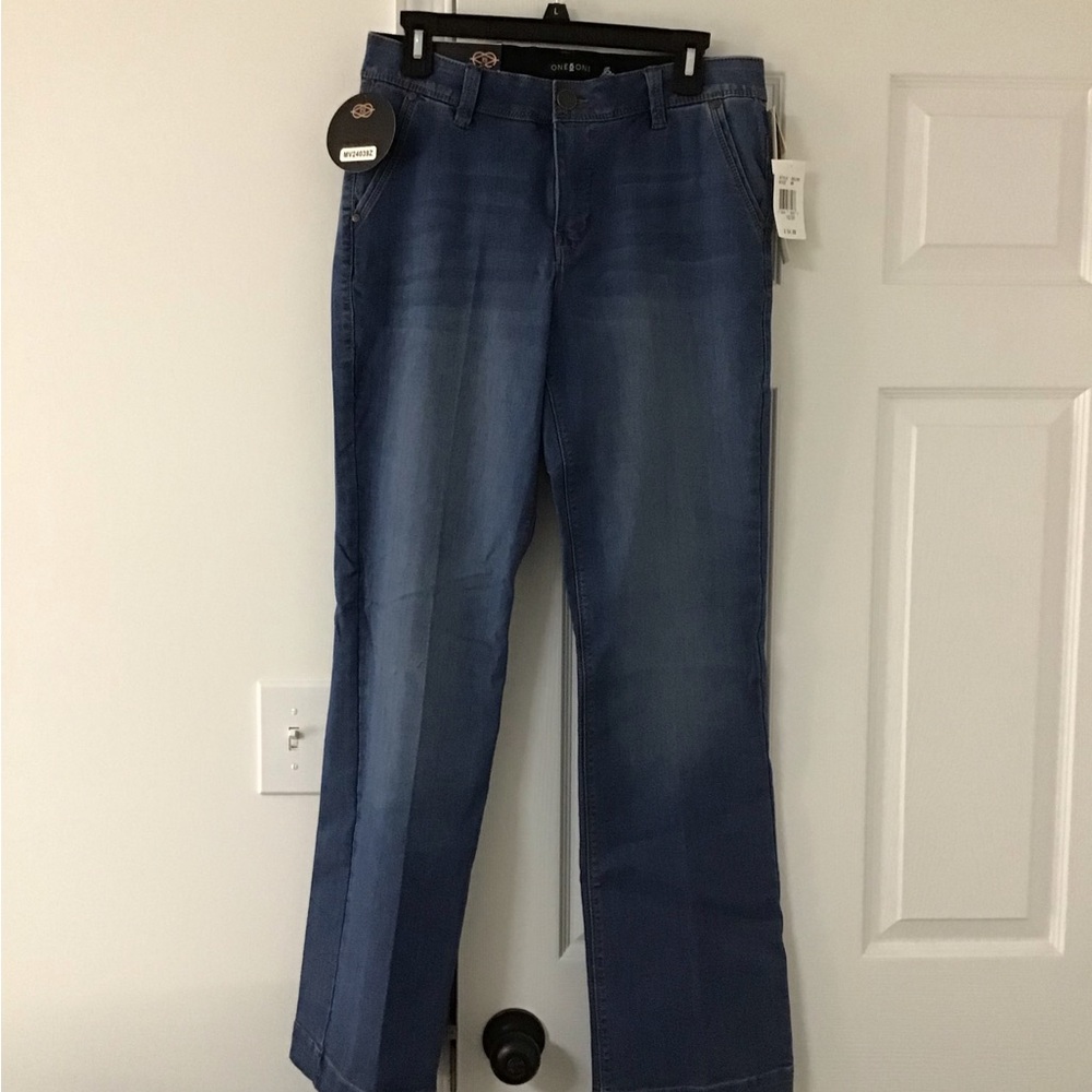 One 5 One Women's Blue Trouser Style Jeans (12/31)